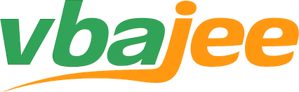 vbajee logo on green themed homepage